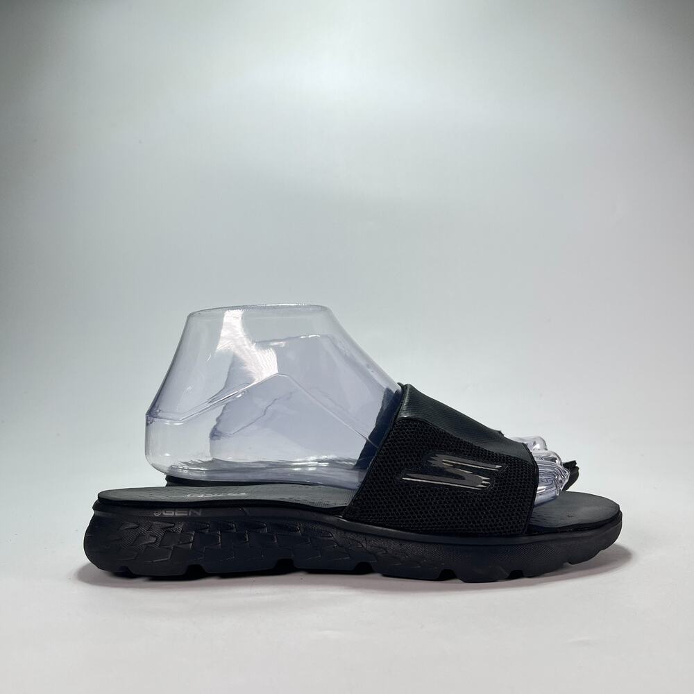 Skechers Goga Max Black Casual Sporty Slip On Slide Sandals 54260 Men's Size 8